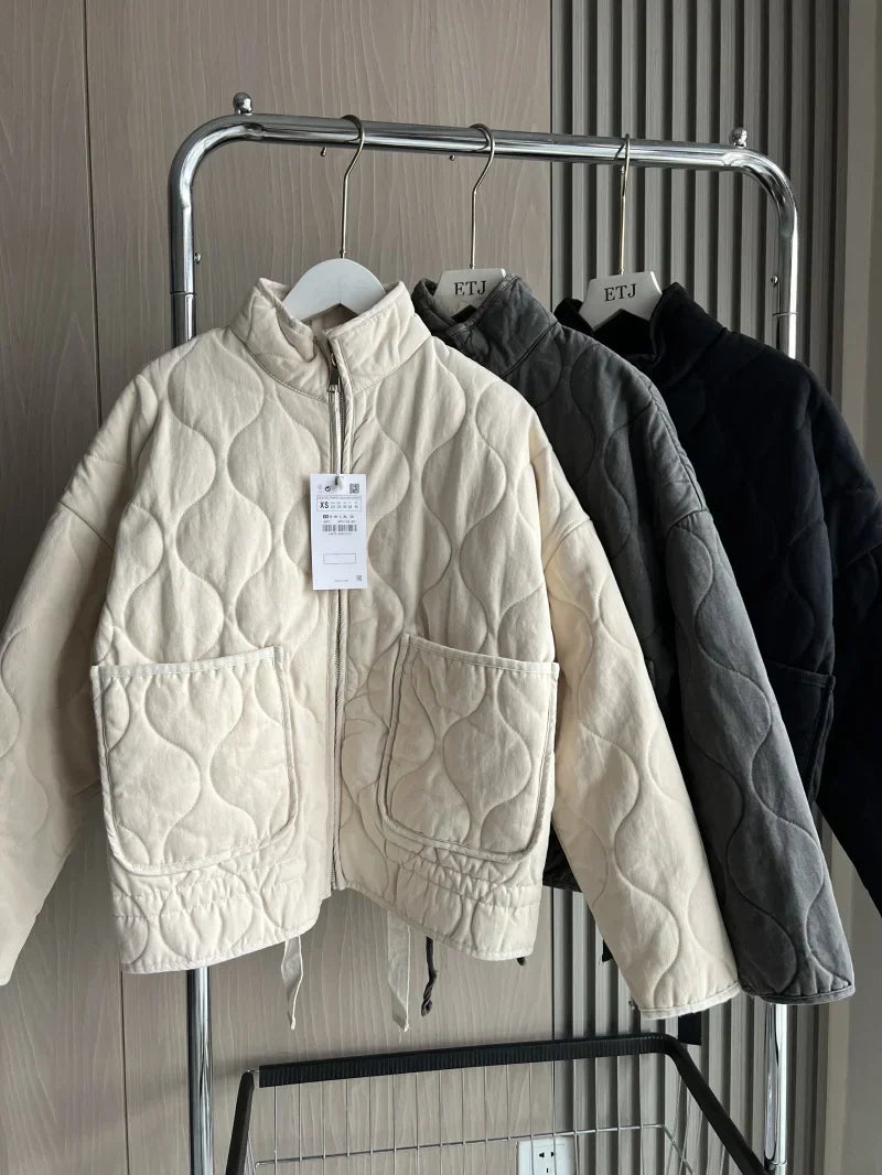 Zara™ | Veste en Coton Matelassée Vintage