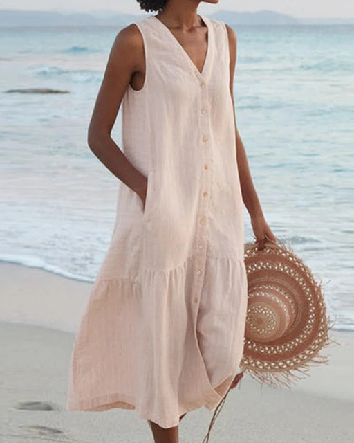 Andie | Robe d'été élégante avec imprimé - robe femme ajustée