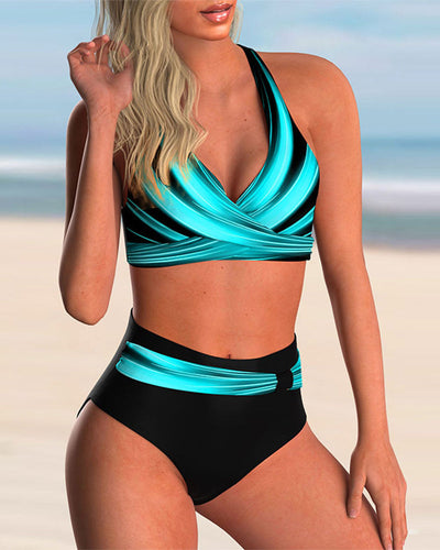 Victoria | Bikini Imprimé à Détails Croisés