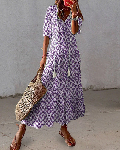 Béatrice™ | Robe Bohème Évasée Élégante
