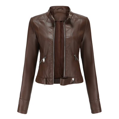 ELYSIA - Veste en Cuir Courte Tendance