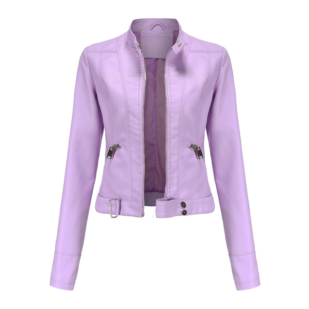 ELYSIA - Veste en Cuir Courte Tendance