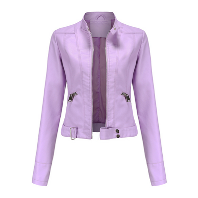 ELYSIA - Veste en Cuir Courte Tendance