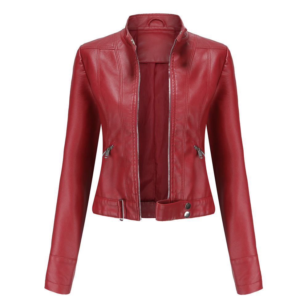 ELYSIA - Veste en Cuir Courte Tendance