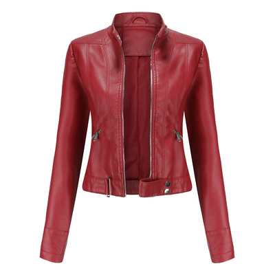 ELYSIA - Veste en Cuir Courte Tendance