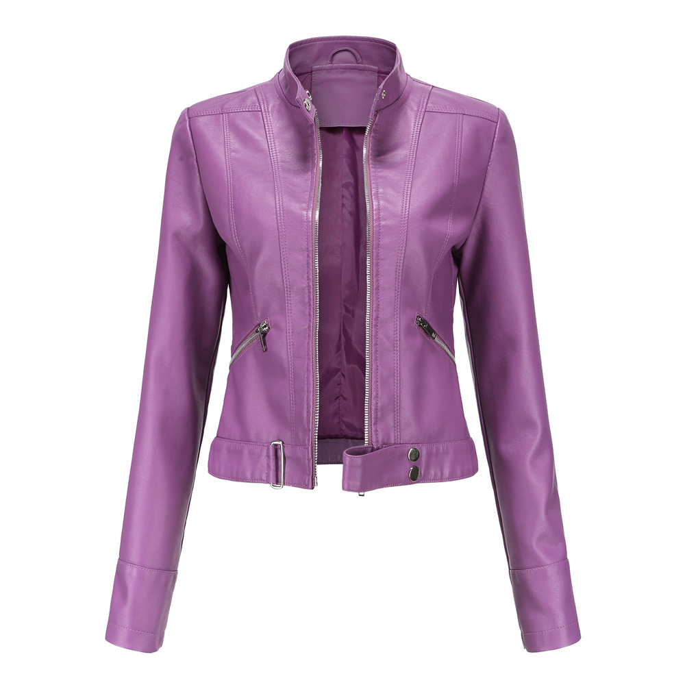 ELYSIA - Veste en Cuir Courte Tendance