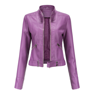 ELYSIA - Veste en Cuir Courte Tendance