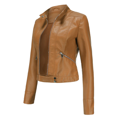 ELYSIA - Veste en Cuir Courte Tendance