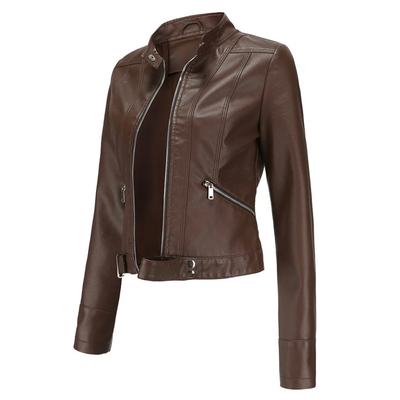 ELYSIA - Veste en Cuir Courte Tendance