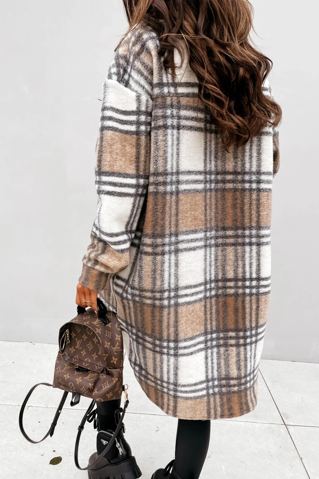 ÉLISE - Manteau intemporel à motif écossais