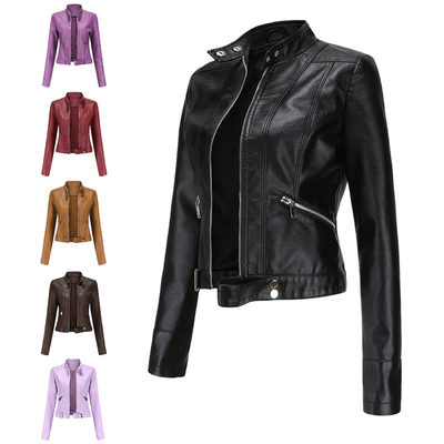 ELYSIA - Veste en Cuir Courte Tendance