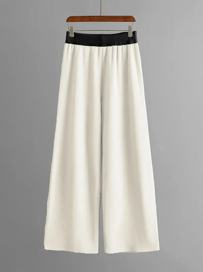 Harper™ - Ensemble élégant de haut en tricot à manches longues et pantalon avec décolleté en V