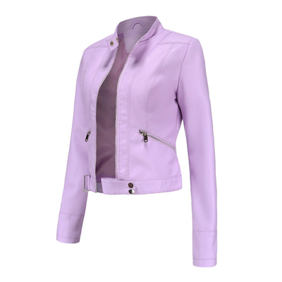 ELYSIA - Veste en Cuir Courte Tendance