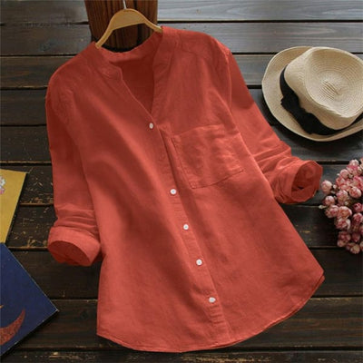 Greta | Chemise en lin à manches longues élégante