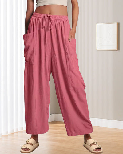 Pantalon Droit Jambe Loose Décontracté