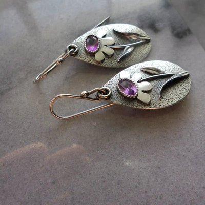 Boucles d'Oreilles Rétro à Fleurs Tridimensionnelles