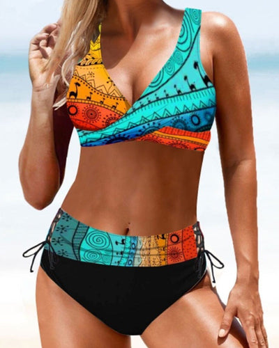 Maillot de bain bikini coloré