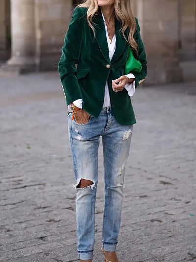 Bellini™ | Blazer en Velours Élégant