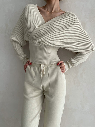 Layla™ - Ensemble en tricot à deux pièces élégant sans épaules