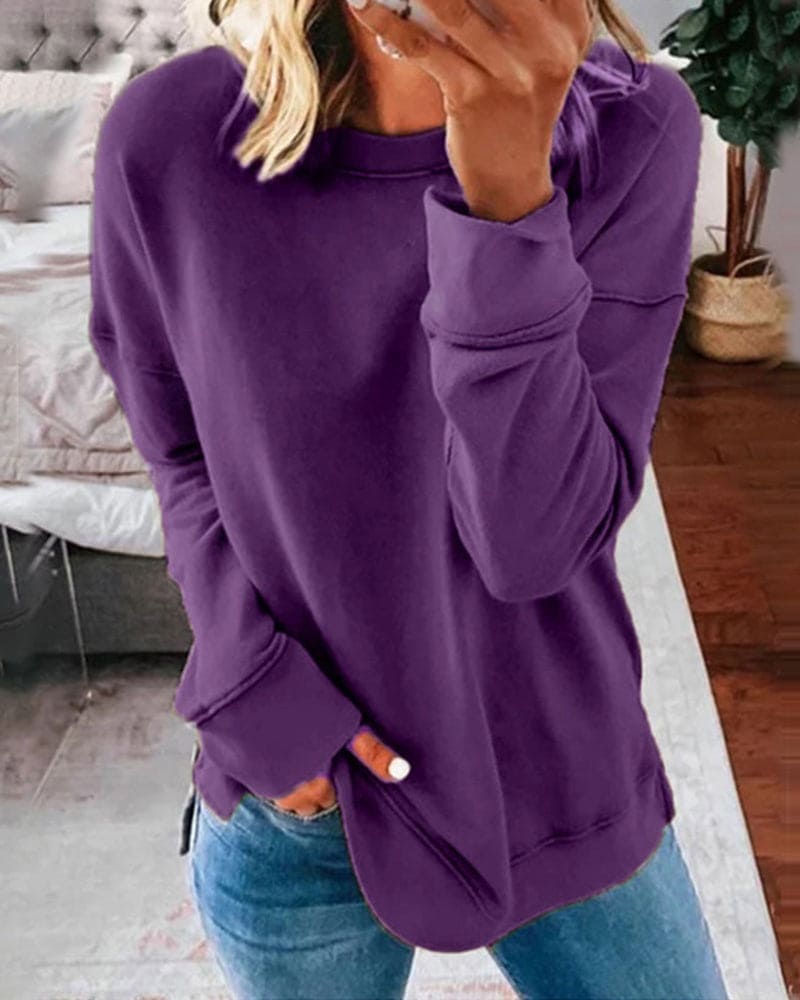 Sweat Décontracté | Col Rond | Douceur Quotidienne