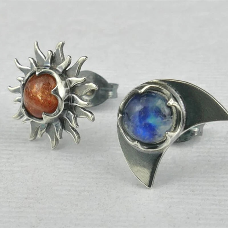 Boucles d'oreilles « Soleil & Lune »