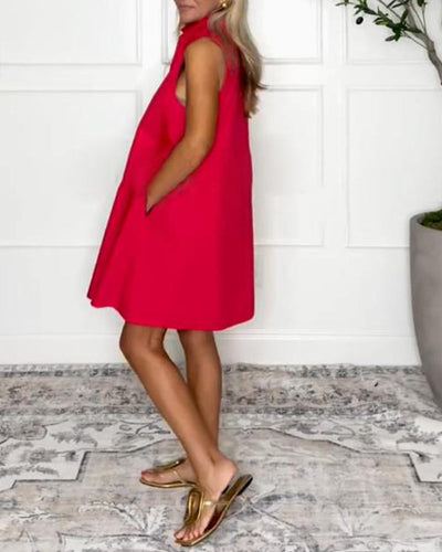 Robe Street Fashion Sans manches En V