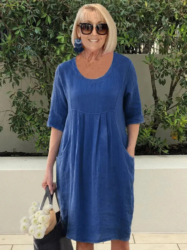 Perrine | Robe Tunique Midi avec Poches