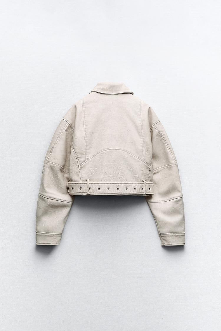 Veste de motard en simili cuir