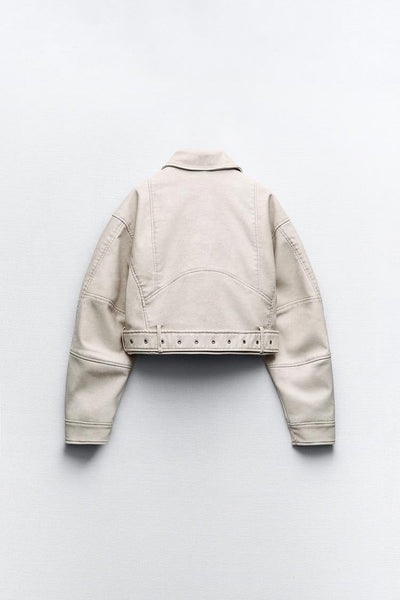 Veste de motard en simili cuir
