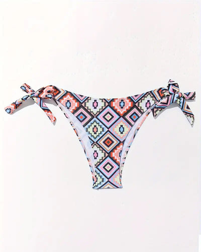 Bikini Deux Pièces Avec Motif Géométrique