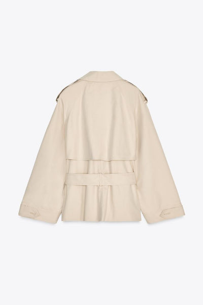 Trench-coat court ceinturé