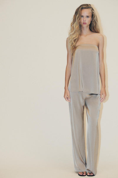 Ensemble effet satin sans bretelles