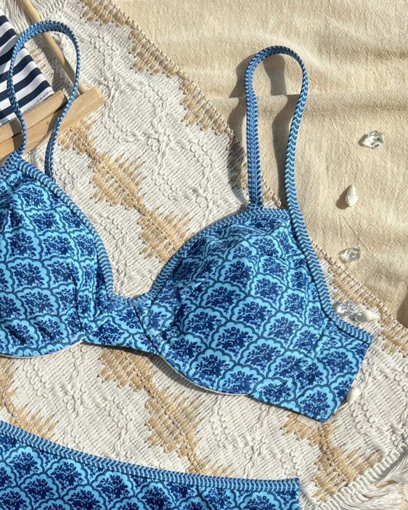 Bikini Sexy Bretelles Triangle Imprimé