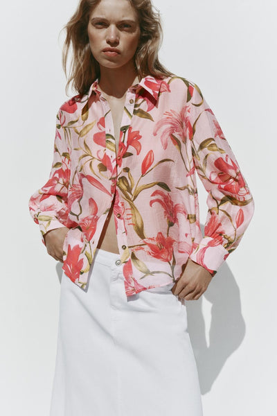 Chemise à imprimé floral