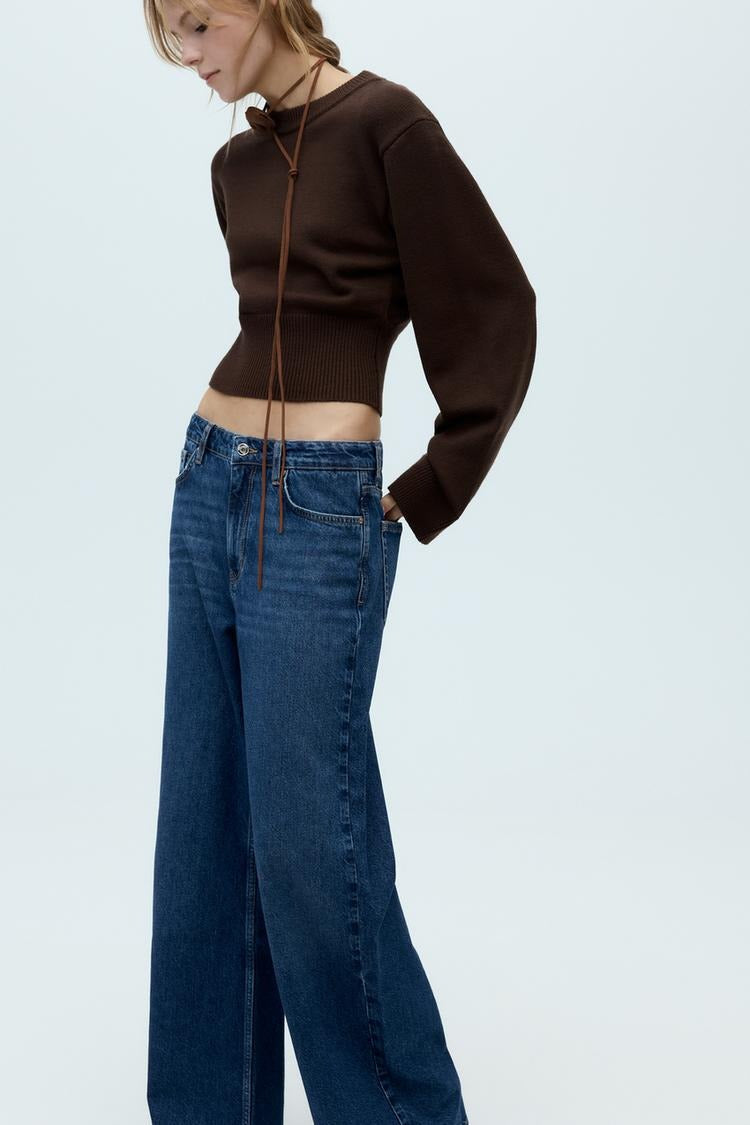 Pull en tricot uni à manches larges