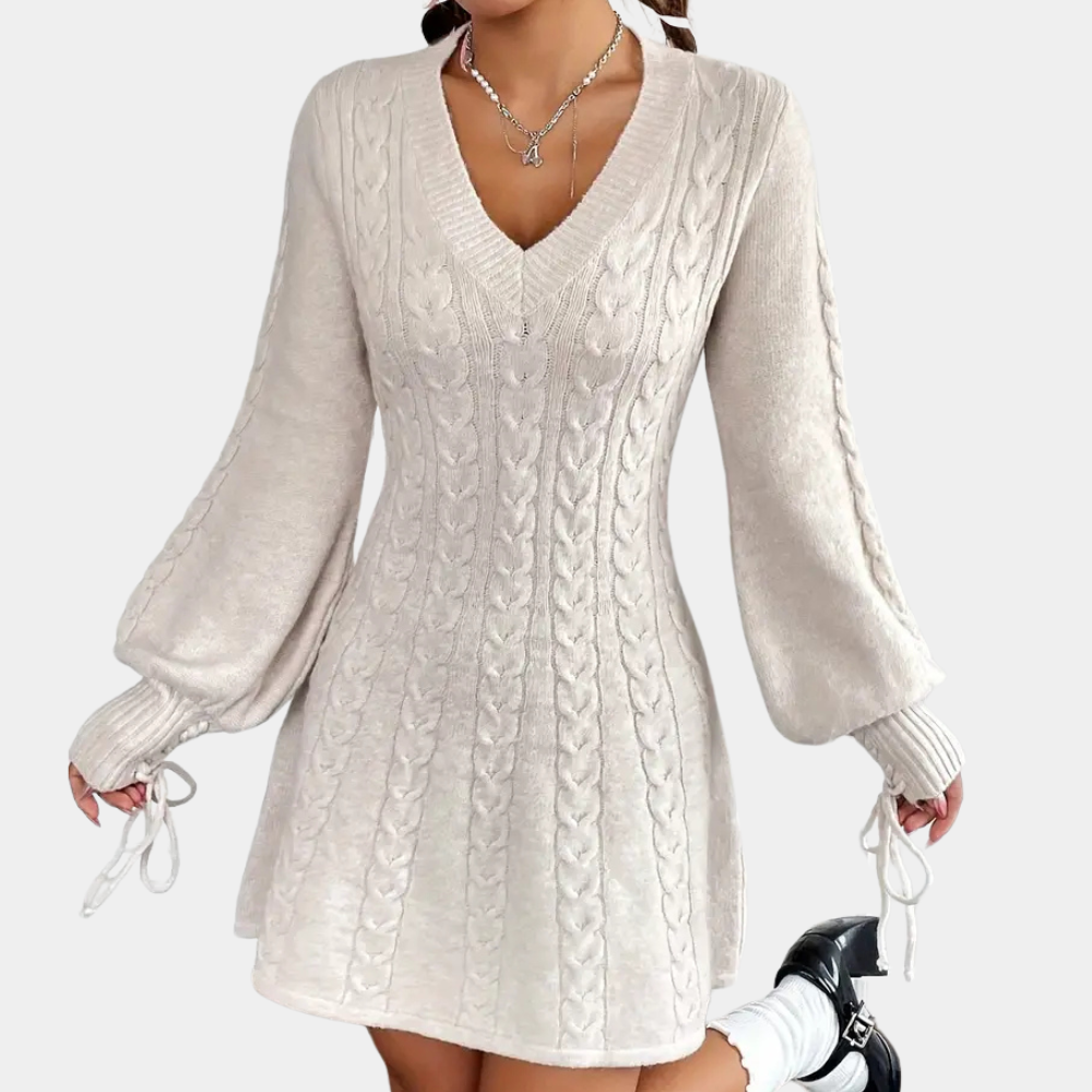 NATALIE - Robe à Col V pour Femmes