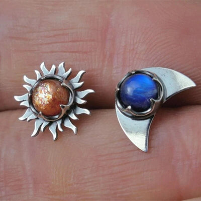 Boucles d'oreilles « Soleil & Lune »