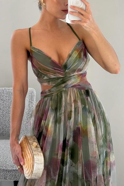 Maxi-robe à imprimé floral