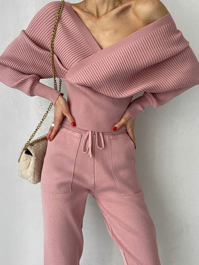 Layla™ - Ensemble en tricot à deux pièces élégant sans épaules