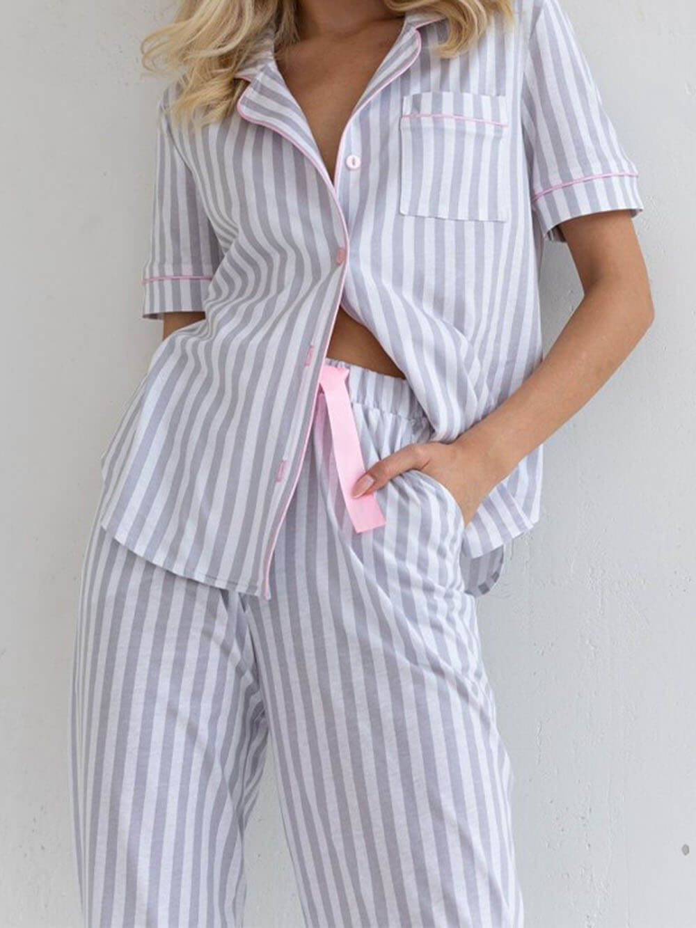 Elowyn - Ensemble luxueux de vêtements de détente rayés pour femmes pour un confort ultime