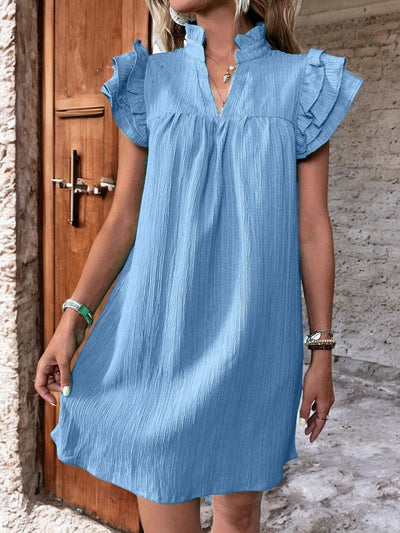 Madeleine - Robe Courte Avec Détails À Volants
