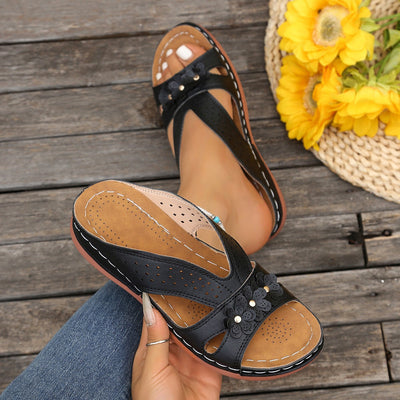 Morgane™ | Sandales Fleurie Orthopédique