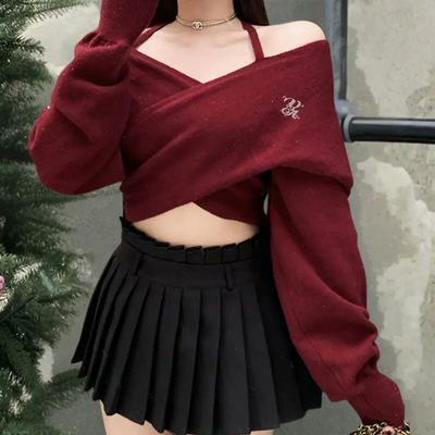 LAYLA - Pull Tendance à Épaules Dégagées pour Femmes