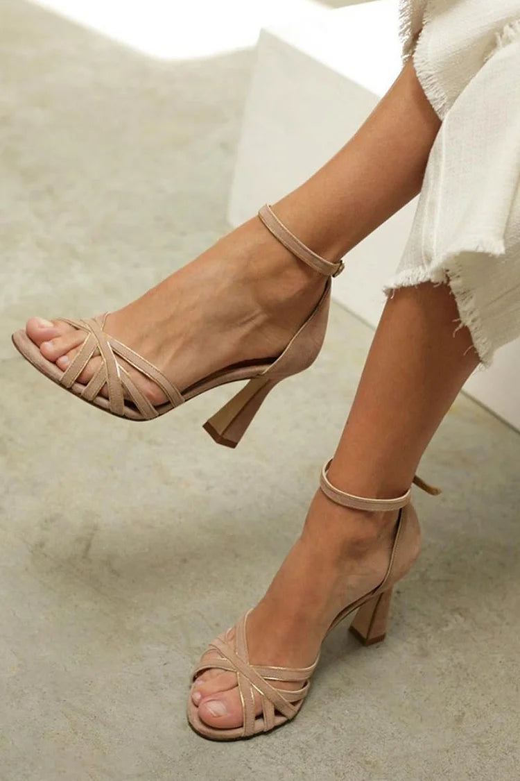 Sofia™ | Sandales à talon bloc avec brides croisées