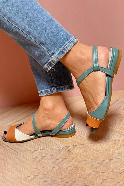 Elena™ | Sandales color block à bout ouvert
