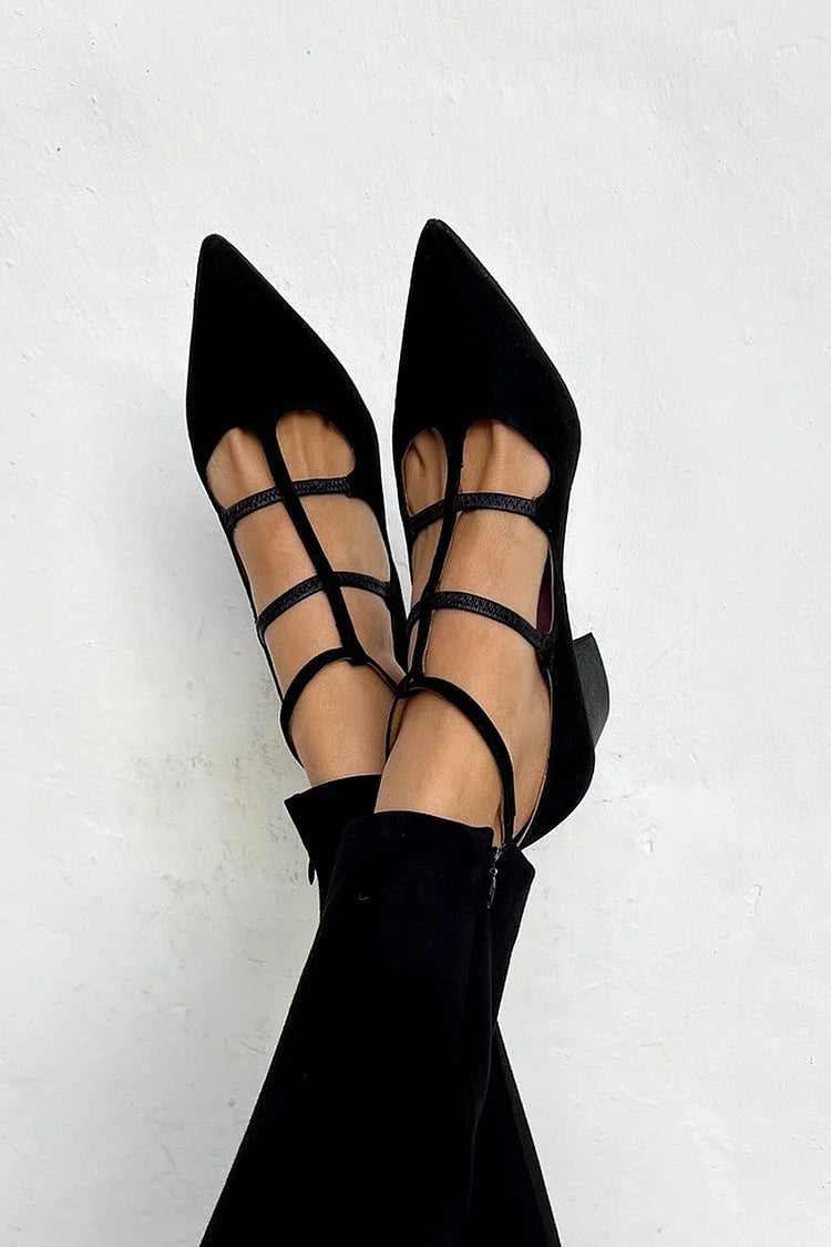 Delphie  | Ballerines À Lacets Pointues