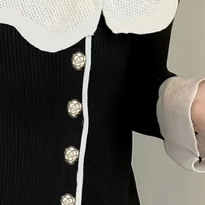 CHARNITA - Pull Élégant à Col pour Femme