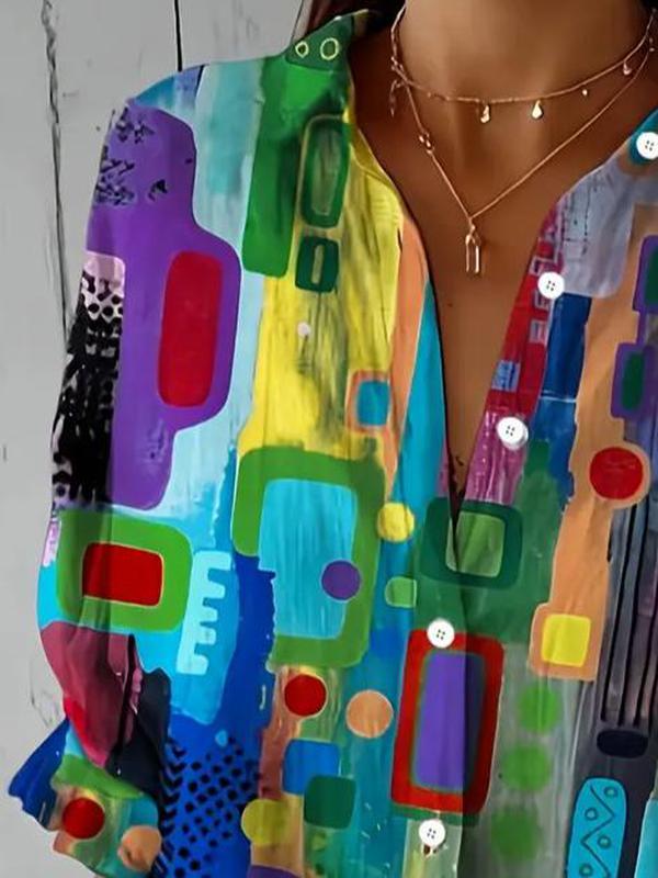 Chemise Longue | Imprimé Abstrait | Touche Artistique