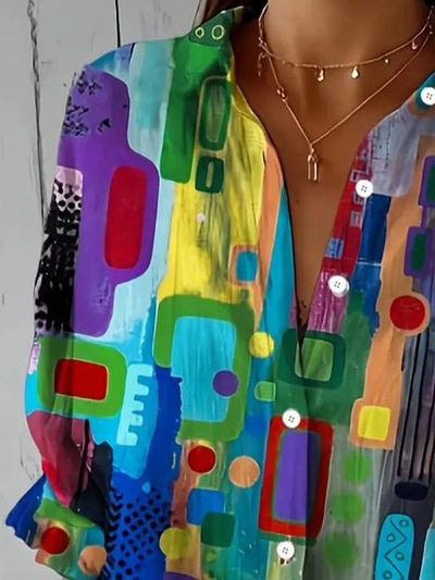 Chemise Longue | Imprimé Abstrait | Touche Artistique