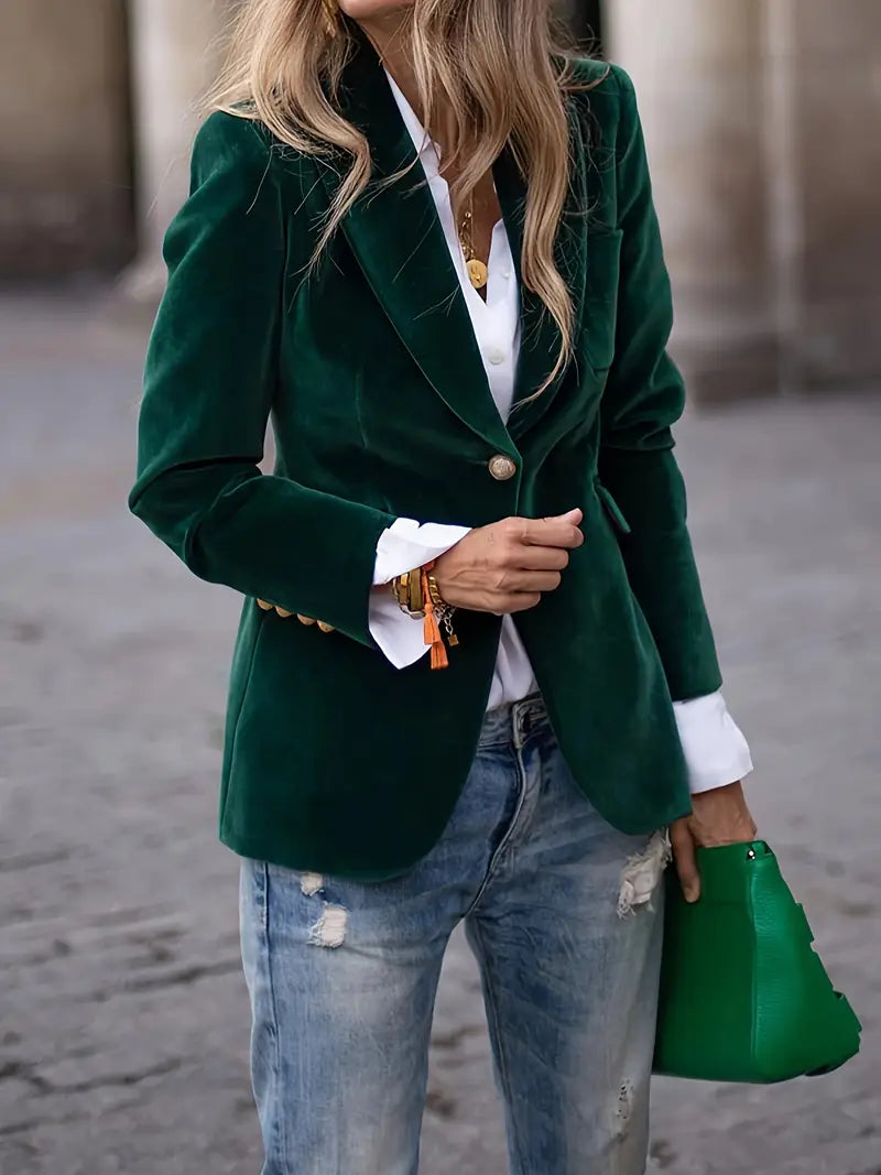 Bellini™ | Blazer en Velours Élégant